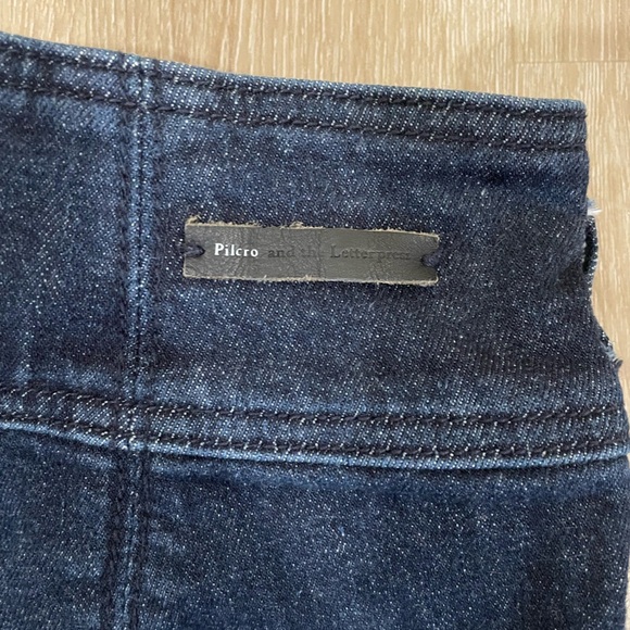 Anthropologie Pilcro and the Letterpress High Rise Straight Dark Wash Jeans - Picture 16 of 17